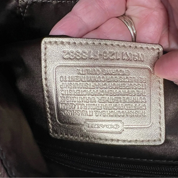 Coach signature stitch in metallic gold hobo - Picture 7 of 7